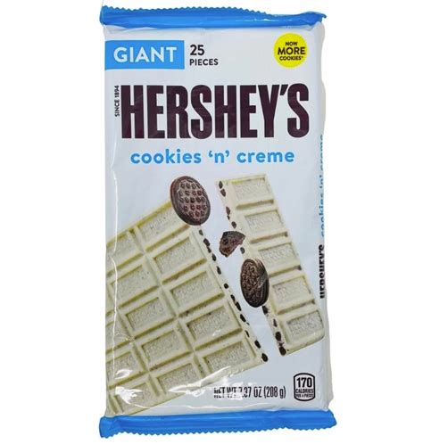 Hershey S Hersheys Cookies N Creme Chocolate Giant 25 Pieces 208g