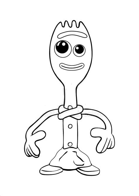 Forky Toy Story 4 Coloring Page Download Print Or Color Online For Free