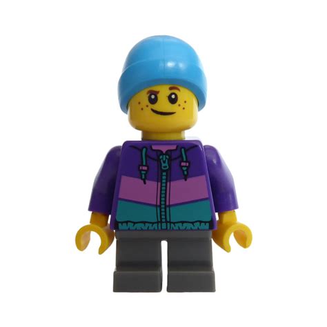 Lego Boy In Dark Purple Jacket Minifigure Comes In Brick Owl Lego