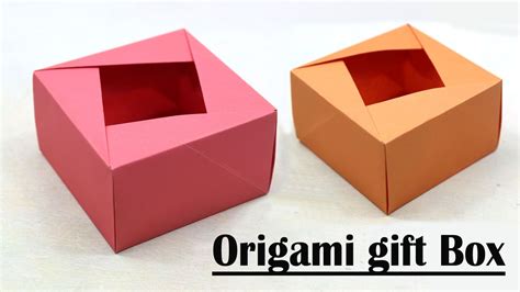 How To Make An Easy Paper T Box Cute Origami T Box In 2021
