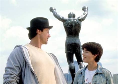 Sly With His Son Sage In Rocky Sylvester Stallone Rocky Film Rocky