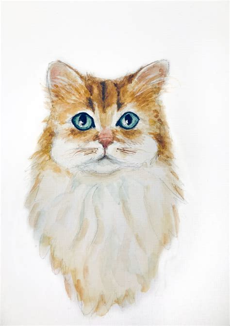 Custom Cat Portrait / Watercolor Pet Portrait / Cat Portrait | Etsy | Custom cat portrait ...