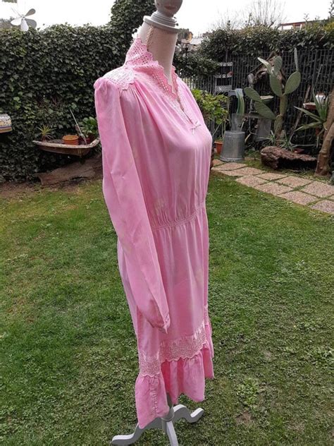 Vintage Nightgown Early 50s Pink Nightgown Wedding Ch Gem