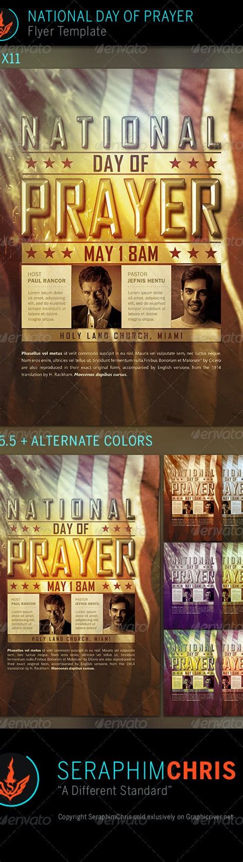 National Day Of Prayer Church Flyer Template By Seraphimchris