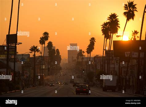 Sunrise On Sunset Boulevard Hollywood California United States Of