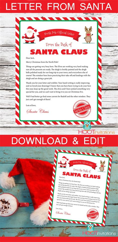 Letter From Santa Christmas Letter Santa Letter T Idea For Kids