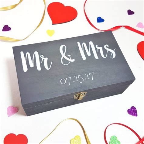 Personalised Mr And Mrs Wedding Box Wedding Boxes Mr And Mrs Wedding