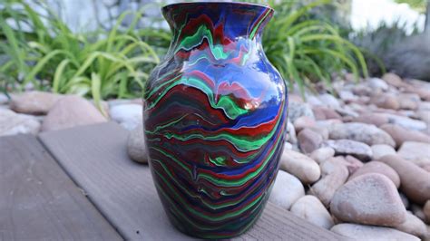 Acrylic Acrylic Paint Pour Vase Art And Collectibles Pe