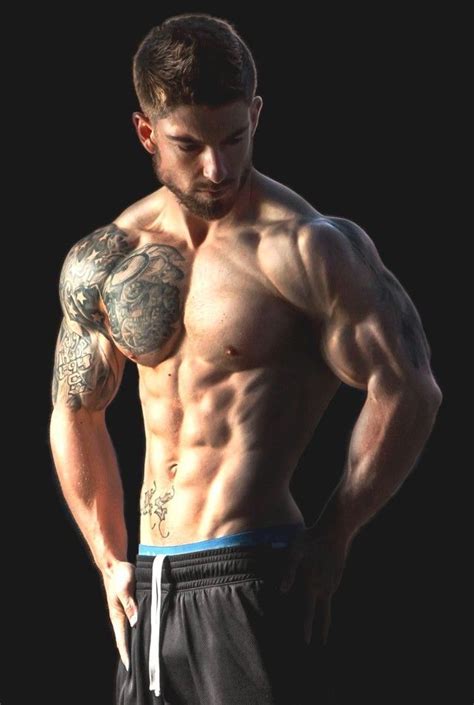 Muscle Fitness Mens Fitness Short Hair With Beard Bearded Tattooed