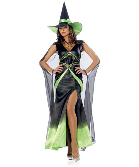 Adult Fabulous Green Witch Halloween Costume Women Costumes