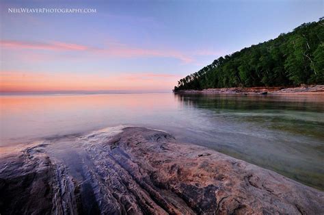 Lake Superior Sunset Pictured Rocks National Lakeshore Pictured