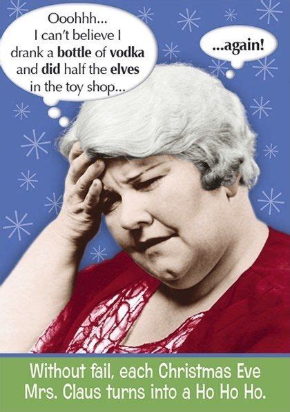 Mrs Claus Revealing Her True Colours Happy Holidaze Christmas Humor Funny Christmas Cards