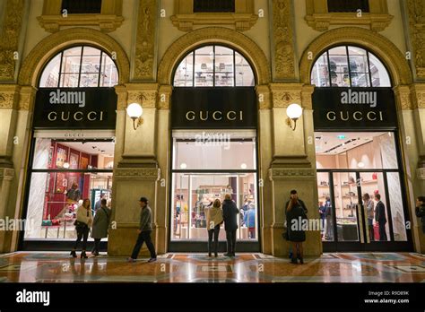 Milan Italy Circa November 2017 Gucci Store At Galleria Vittorio