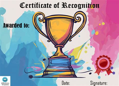 Free Printable Template For Certificates Of Recognition Printable