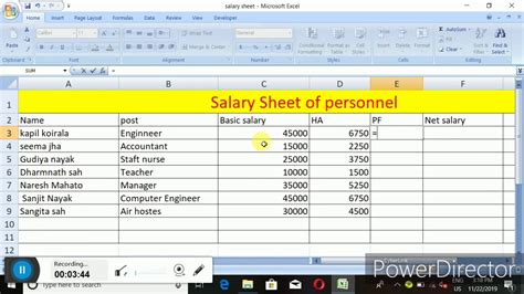 Salary Sheet In Ms Excel How To Make Salary Sheet In Ms Excel