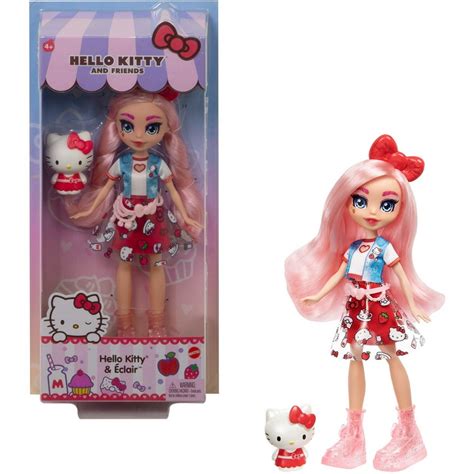 Sanrio Hello Kitty Figure And Eclair Doll ~10 In 254 Cm Wearing