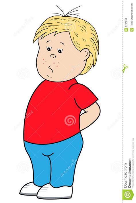Sad Little Boy Cartoon Character Stock Photos Image 9706853
