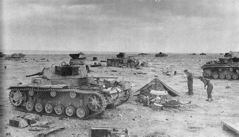 Knocked Out German Panzer Iiis After The Battle Of Sidi Rezeg During