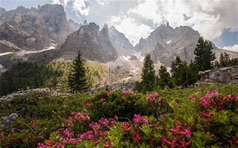 Download Wallpapers Dolomites Alps Mountain Landscape Mountain