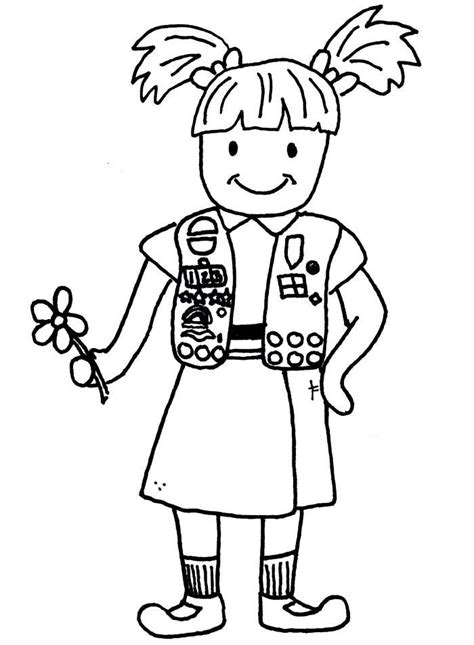 Daisy Girl Scouts Coloring Pages Free Coloring Home