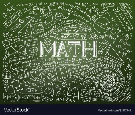 Scientific Formulas And Calculations In Physics Vector Image
