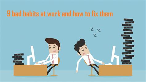 9 Bad Habits At Work And How To Fix Them Infographic Poketors Technology Blog