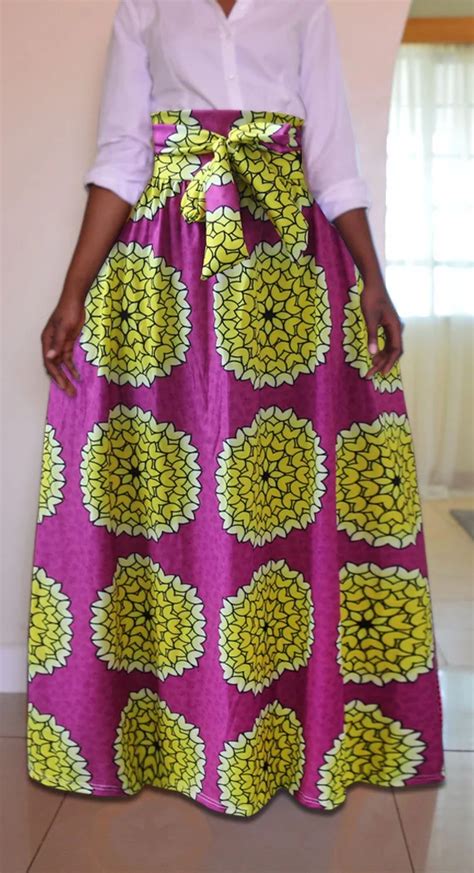 African Women Skirt Printed Design Big Size Pleated Skirt With Waistbelt Bm1978 In Africa