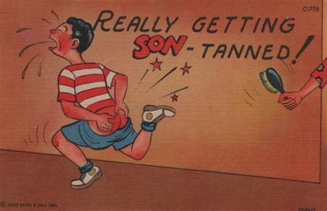 Spanking Postcard Really Getting Son Tanned Topics People