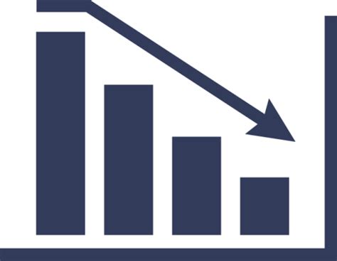 Graph Bars Decrease Drop Arrow Charts Infographics Icons