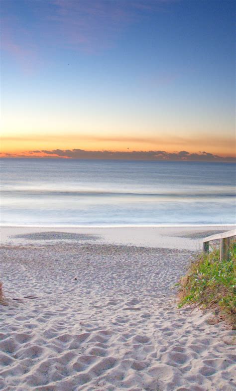 Download 1280x2120 Wallpaper Sand Beach Sunrise Sky Beautiful