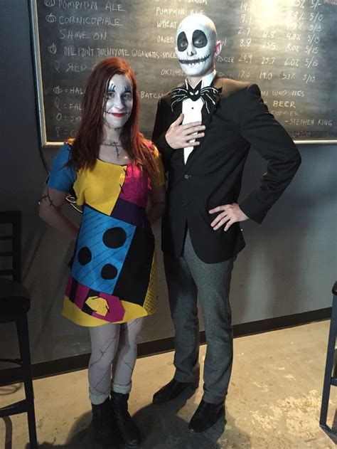 My Diy Jack And Sally Costumes Got A Cheap Goodwill Dress And Glued