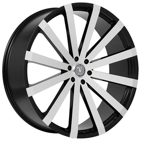 22 Velocity Wheels Vw12 Black Machined Rims Vc017 3