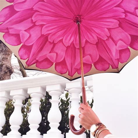 Brellini Umbrellas The Deluge Womens Umbrella With Flower Design