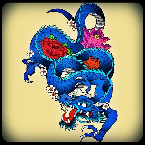 Https://tommynaija.com/tattoo/blue Japanese Dragon Tattoo Design