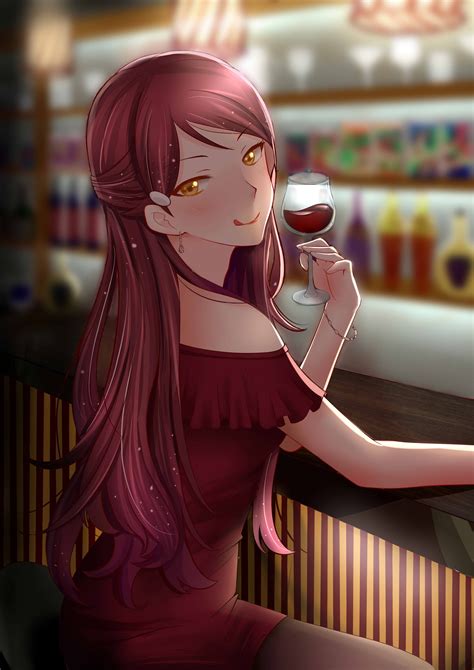 Anime S Holding Wine Glass Hot Sex Picture