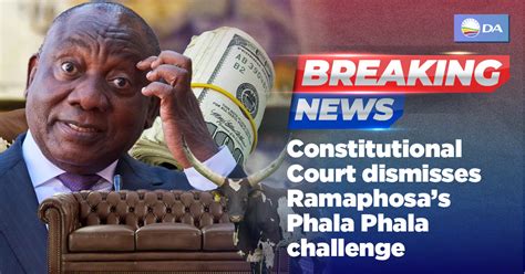 concourt judgement against ramaphosa confirms need for phala phala ad hoc committee democratic
