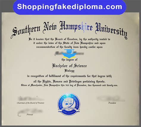 The Southern New Hampshire University Fake Degree Buy Fake Diploma