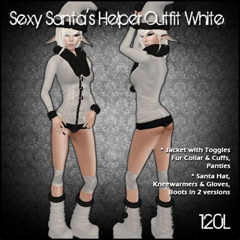 Second Life Marketplace Sassy Kitty Designs Sexy Santas Helper Outfit White