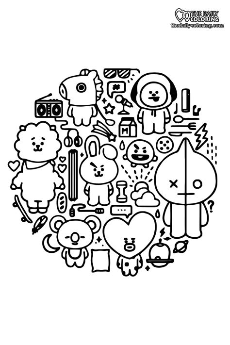 Bt21 Coloring Pages 80 Free Printable Coloring Pages Cool Coloring