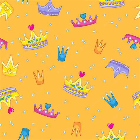 Premium Vector Seamless Pattern With Cute Multicolored King Or