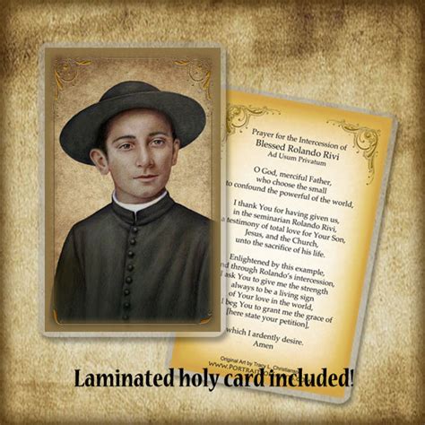 Bl Rolando Rivi Pendant And Holy Card T Set Portraits Of Saints