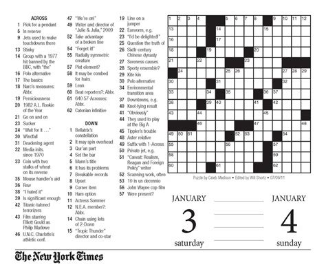 This is best for kids who already have learned a bit about opposites, so that they do not get too confused and frustrated when they attempt the puzzle. New York Times Crossword Printable Free