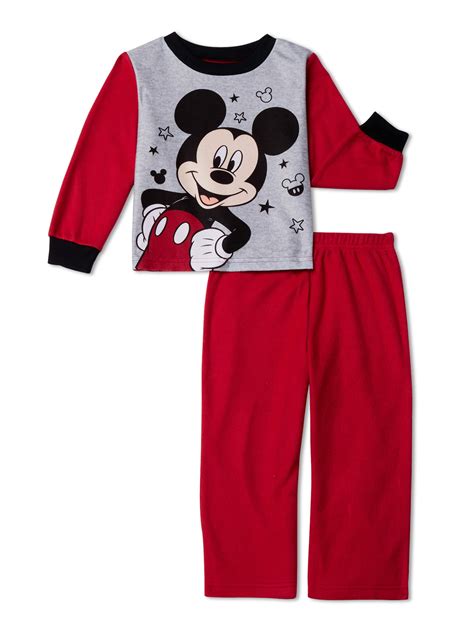 Mickey Mouse Infanttoddler Boys Mickey Flannel Pajamas 2 Piece Set