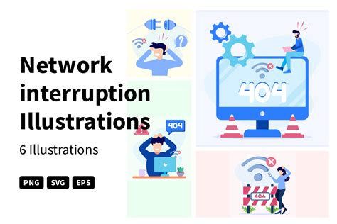 Premium Network Interruption Illustration Pack From Network