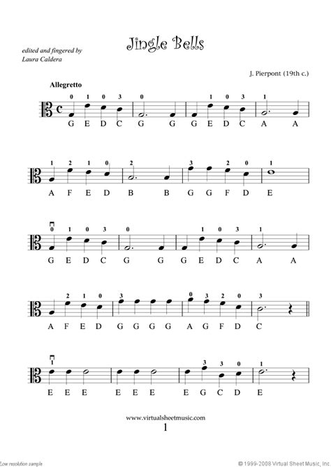 easy christmas viola sheet  songs printable