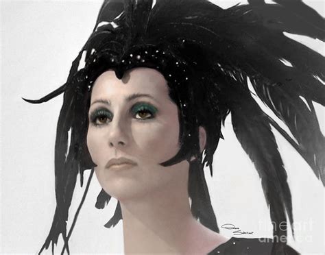 Just For A Thrill Cher Drawing By Donna Schellack Fine Art America