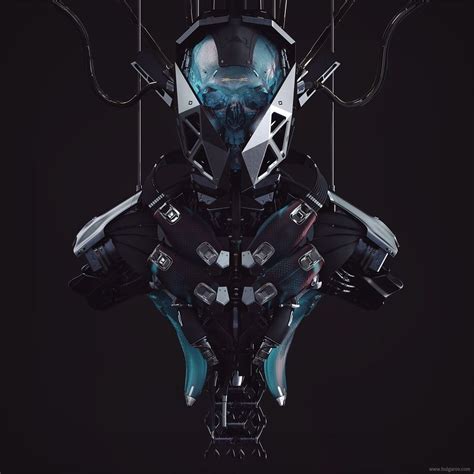 Cyberpunk Art Helmet Armor Sci Fi Armor Cyborg Science Fiction