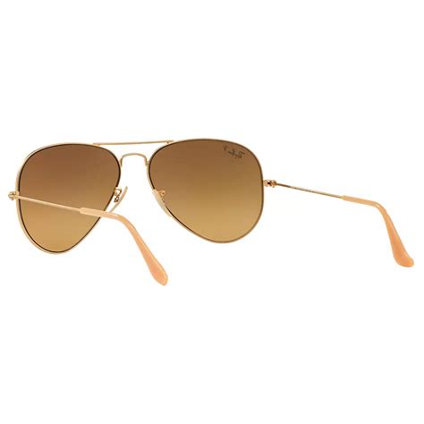 Ray Ban Rb3025 Polarised Original Aviator Sunglasses Gold Brown Gradient At John Lewis And Partners