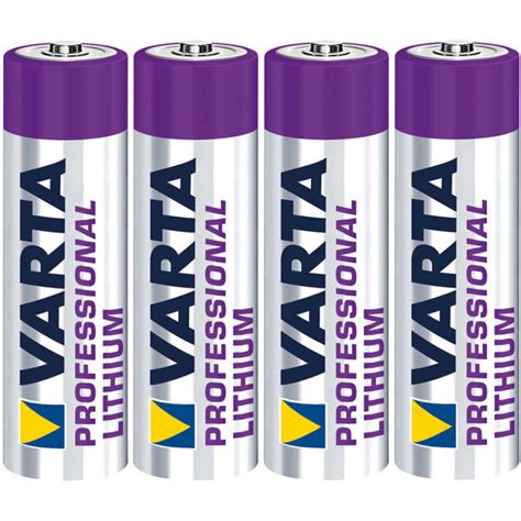 Varta 6106301404 Professional Lithium 15v Aa Battery 2900mah Pack Of 4
