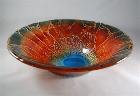 Large Decorative Bowl Large Decorative Bowl Fused Glass Bowl